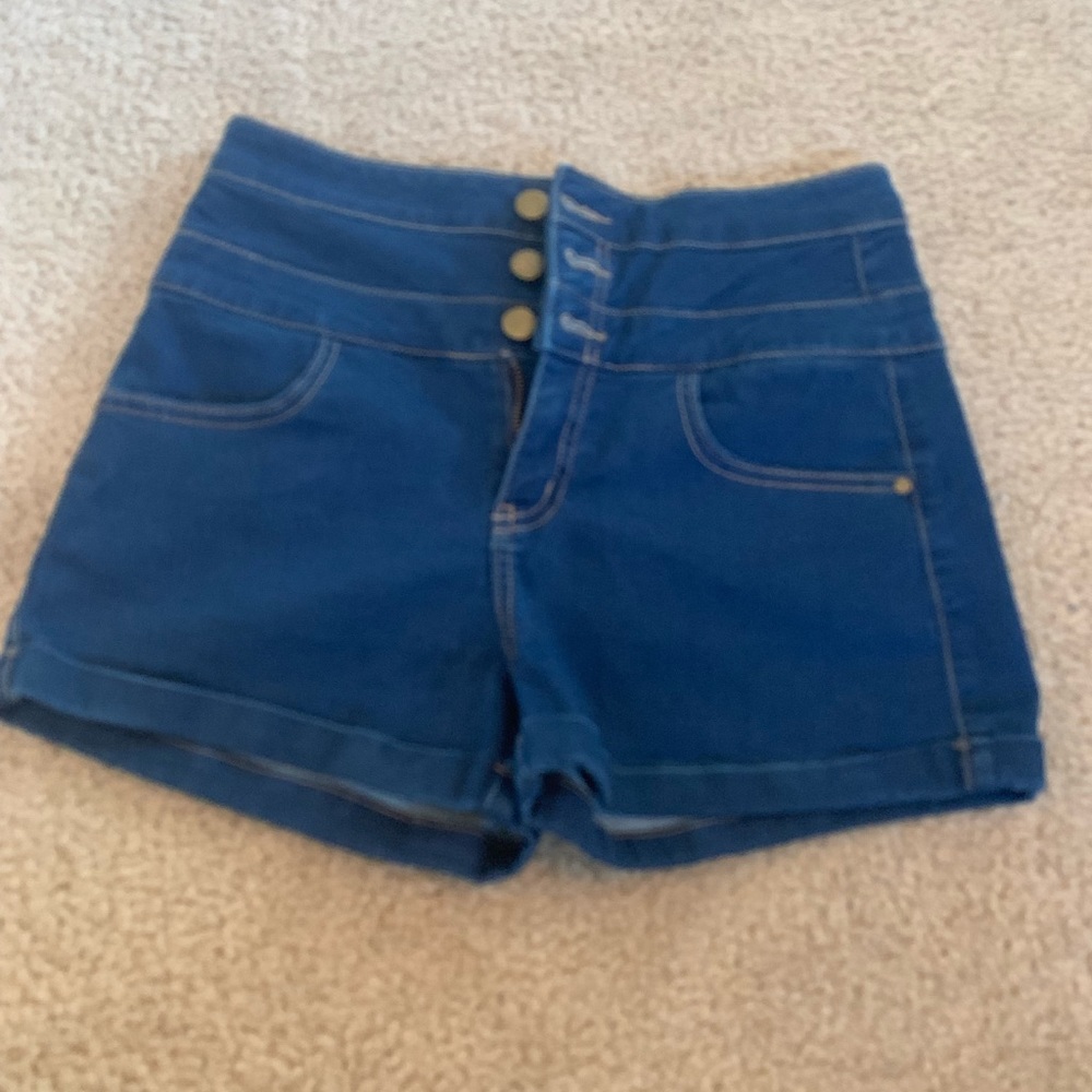 high waisted jean shorts